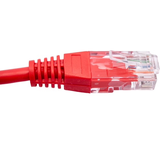 Патч-корд RJ45 - RJ45, 4 пары, UTP, категория 5е, 0.15 м, красный, TWT-45-45-0.15-RD