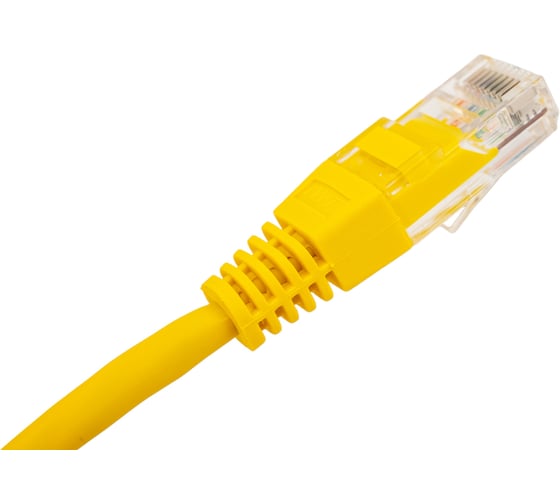Патч-корд RJ45 - RJ45, 4 пары, UTP, категория 5е, 0.15 м, желтый, TWT-45-45-0.15-YL