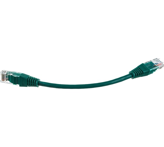 Патч-корд RJ45 - RJ45, 4 пары, UTP, категория 5е, 0.15 м, зеленый, TWT-45-45-0.15-GN