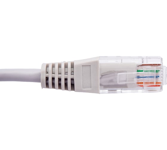 Патч-корд RJ45 - RJ45, 4 пары, UTP, категория 5е, 0.15 м, серый, TWT-45-45-0.15-GY
