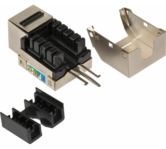 Модуль Keystone RJ45, кат.5e, STP, 90 градусов, белый, TWT-OK45STP/5E-WH