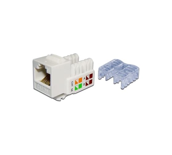 Вставка Keystone RJ-45, категория 5e, белая, TWT-OK45UTP-110WH 1