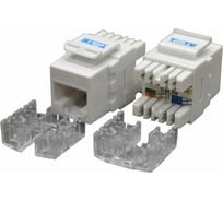 Модуль Keystone RJ45, кат.5e, UTP, 180 градусов, белый, TWT-OK45UTP180/5E-WH