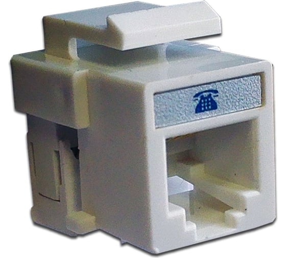 Вставка Keystone RJ-12, Cat.3, белая, TWT-OK12UTP/TEL-WH