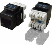 Модуль Keystone RJ45, кат.5e, UTP, 180 градусов, черный, TWT-OK45UTP180/5E-BK