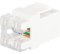 Коннектор RJ45 CAT6 UTP Keystone, цвет белый ЭРА Люки ОФИС 18800201 Б0063290