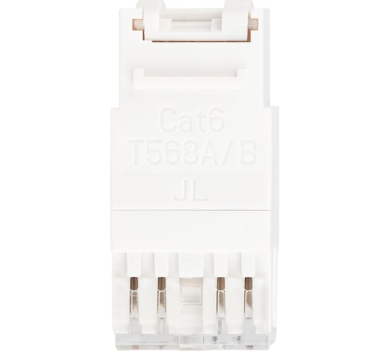 Коннектор RJ45 CAT6 UTP Keystone, цвет белый ЭРА Люки ОФИС 18800201 Б0063290