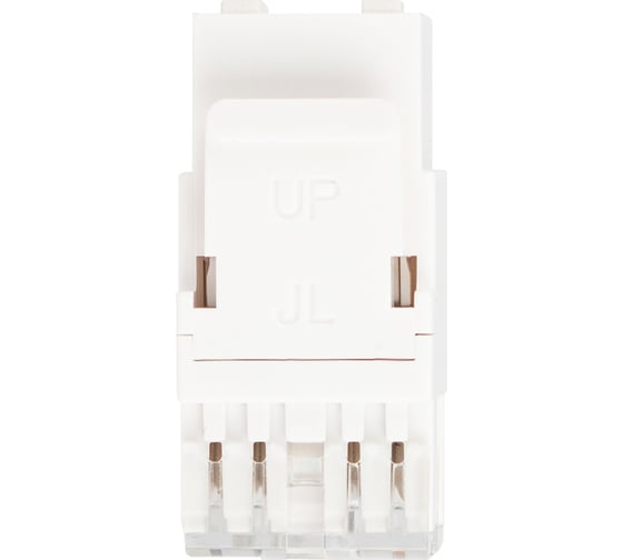 Коннектор RJ45 CAT6 UTP Keystone, цвет белый ЭРА Люки ОФИС 18800201 Б0063290