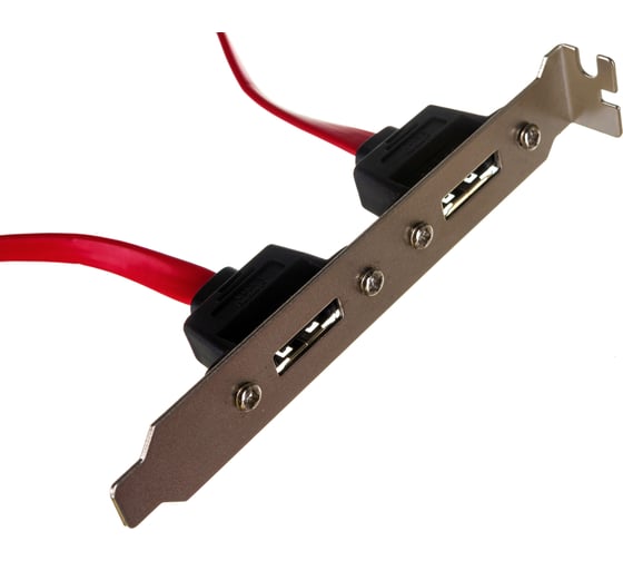Планка в системный блок Cablexpert 2 eSATA /2 SATA 7pin 40см CCSATA2RECEPTACLE