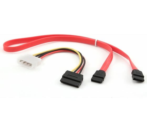Комплект кабелей Cablexpert SATA интерфейсный 7pin/7pin и питания 4pin/15pin пакет CC-SATA