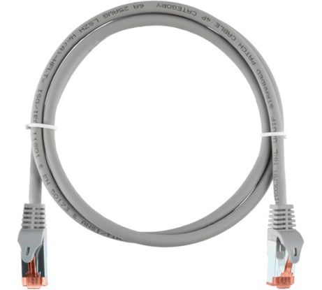 Шнур NIKOMAX S/FTP 4 пары, категория 6a, 7х0,135мм, светло-серый, 0,5м NMC-PC4SA55B-ES-005-C-GY