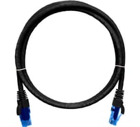 Шнур NIKOMAX U/UTP 4 пары, категория 6, 7х0,205мм, черный, 1м NMC-PC4UE55B-010-C-BK