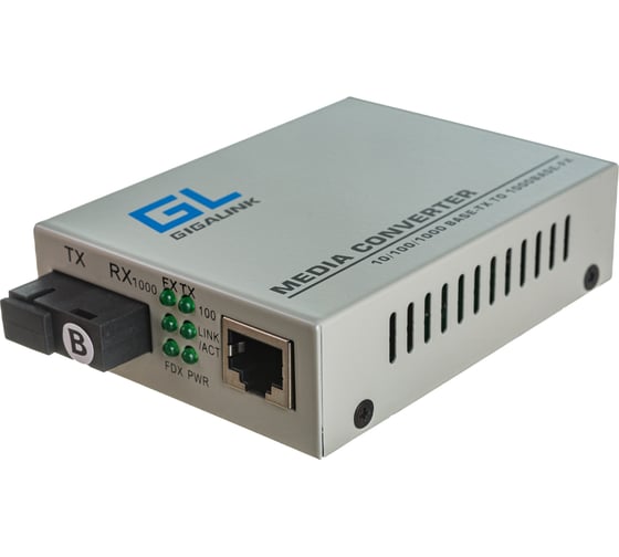 Конвертер Gigalink UTP, 100/1000Мбит/c GL-MC-UTPF-SC1G-18SM-1550-N
