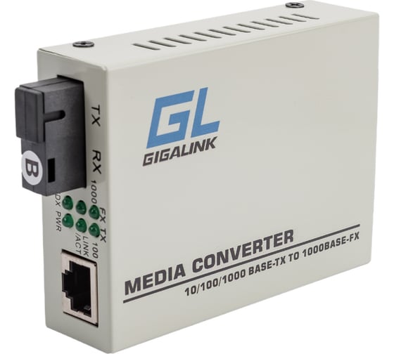 Конвертер Gigalink UTP, 100/1000Мбит/c GL-MC-UTPF-SC1G-18SM-1550
