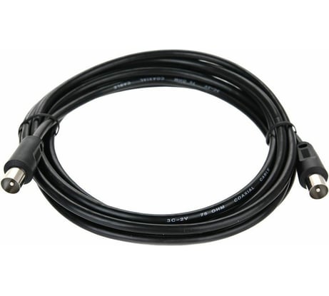 Соединительный антенный кабель Telecom, 9.5mm, 75Ом,ТВ-М--ТВ-M, 3m TTV9555-3M
