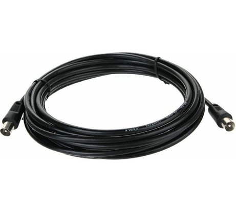 Соединительный антенный кабель Telecom, 9.5mm, 75Ом, ТВ-М--ТВ-M, 5m TTV9555-5M