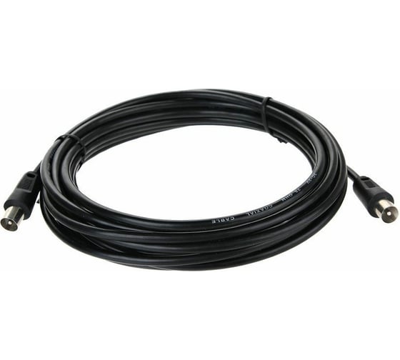 Соединительный антенный кабель Telecom, 9.5mm, 75Ом, ТВ-М--ТВ-M, 5m TTV9555-5M 1