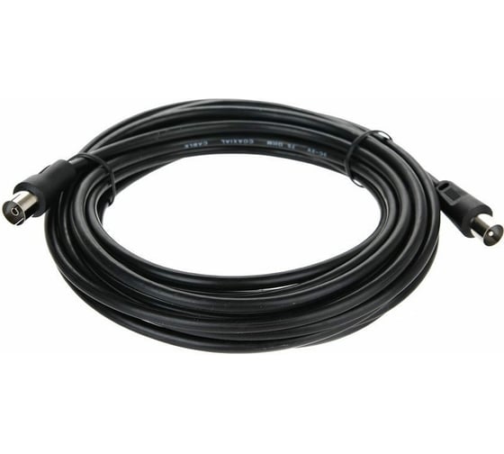 Удлинительный антенный кабель Telecom, 9.5mm, 75Ом, ТВ-М--ТВ-F, 5m TTV9501-5M 1