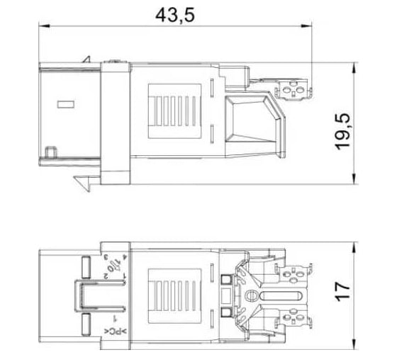 Разъем RJ45 OBO Bettermann категория 6a неэкранированный (UTP) тип C 6117348