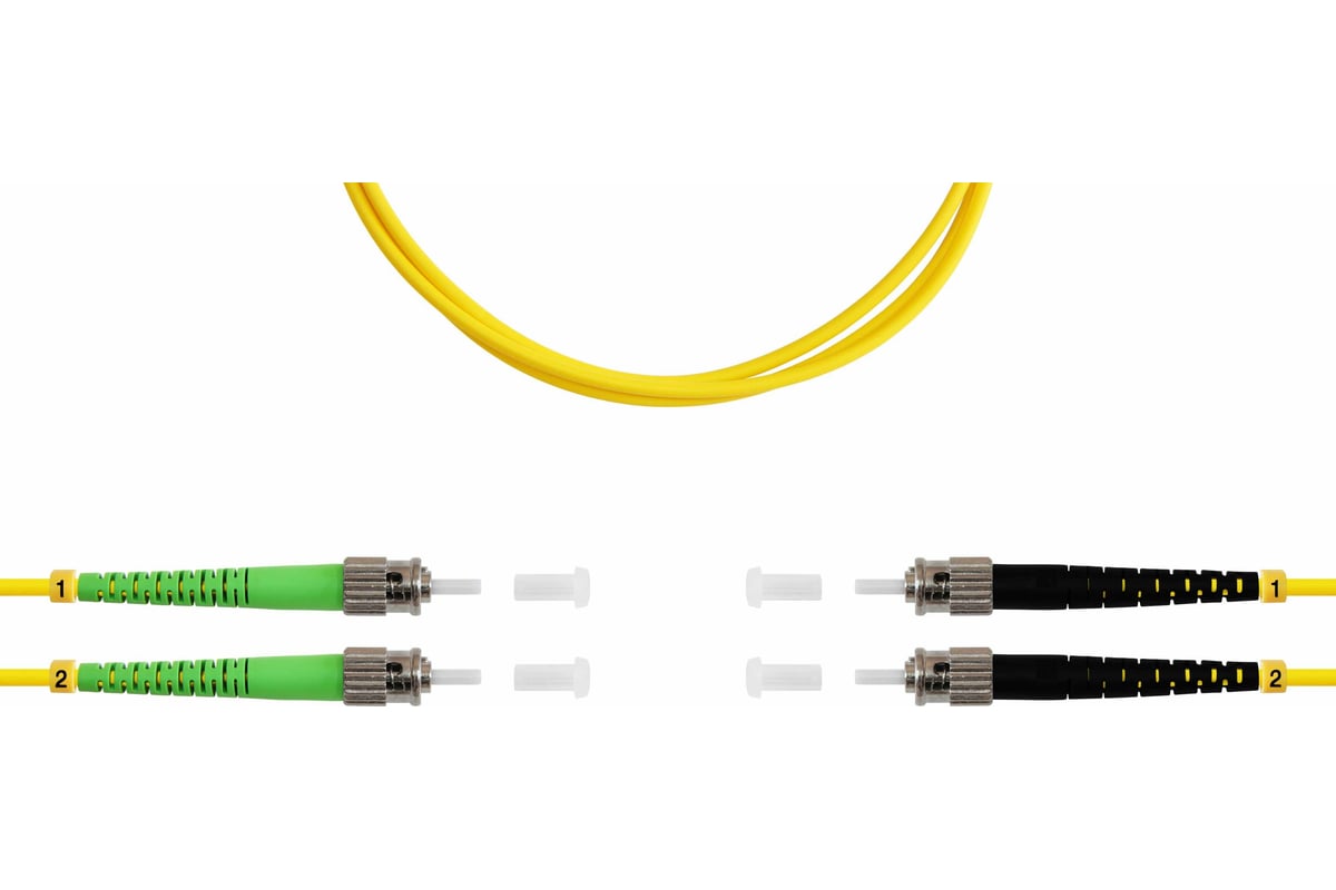 Оптический патч-корд TopLAN дуплексный, ST/APC-ST/UPC, SM 9/125, 0,5 м ...