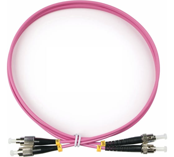 Оптический патч-корд TopLAN дуплексный, FC/PC-ST/PC, MM 50/125, 1,5 м, DPC-TOP-OM4-FC/P-ST/P-1.5