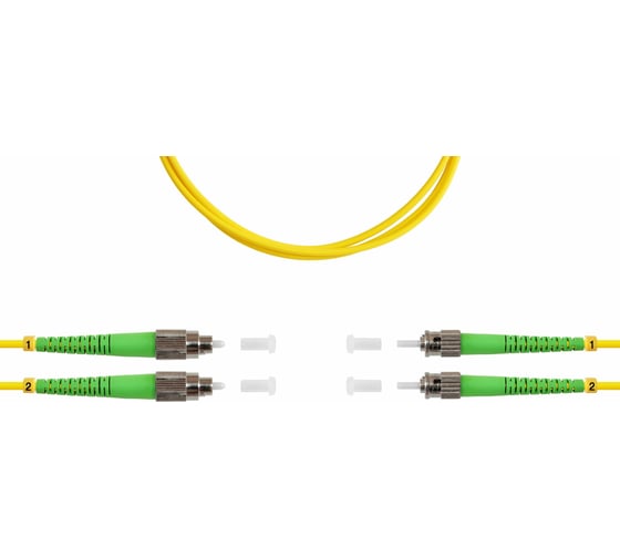 Оптический патч-корд TopLAN дуплексный, FC/APC-ST/APC, SM 9/125, 2 м, DPC-TOP-652-FC/A-ST/A-2.0 1