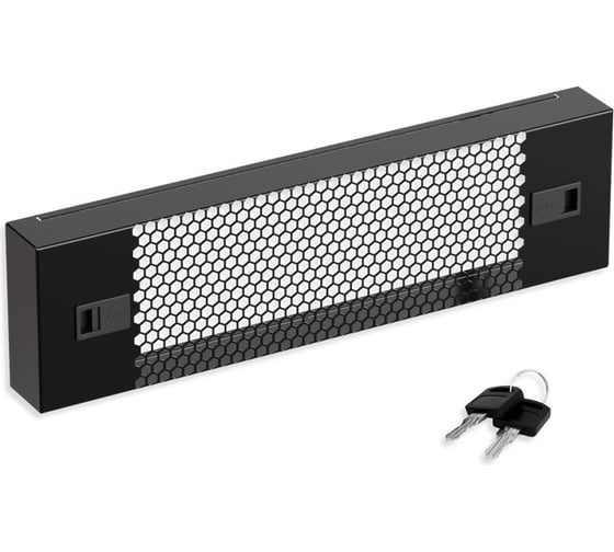 Защитный экран SYSMATRIX 3U, перфорированный 19 дюймов, черный RAL 9004 PS 0300.9000