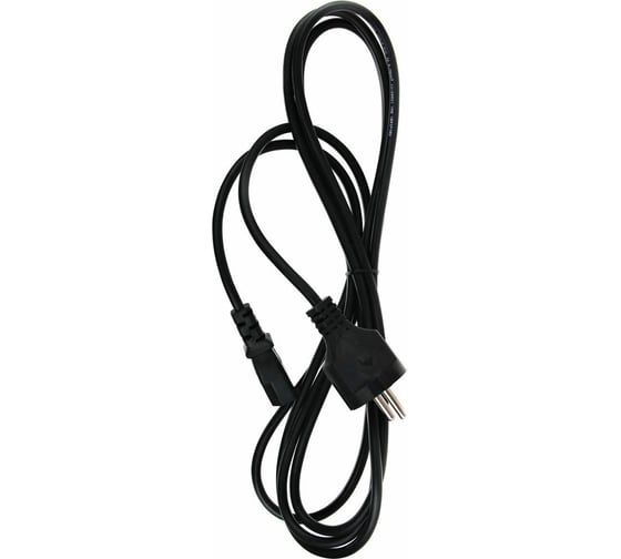 Кабель Telecom, компьютер - розетка 220V EU, прямой VDE3GX0,75mm2, 3,0m, медь TE021-CU0.75-3 1