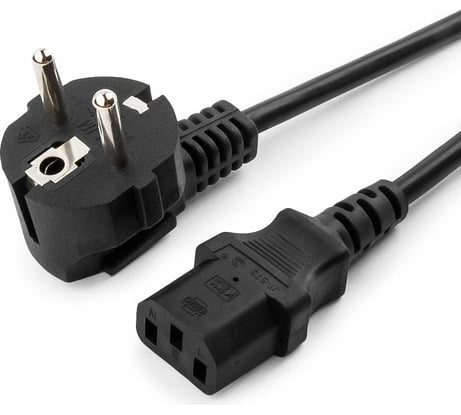 Кабель питания Cablexpert, 1.8м, Schuko- C13, 6А, черный, с заземлением PC-186
