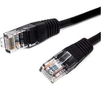 Кабель патч-корд U/UTP 5e кат. 1м FL-U5-1M-BK/10 (компл. 10 шт) 26AWG(7x0.16 мм), омедненный алюминий (CCA), PVC, чёрный Filum 00-01103456