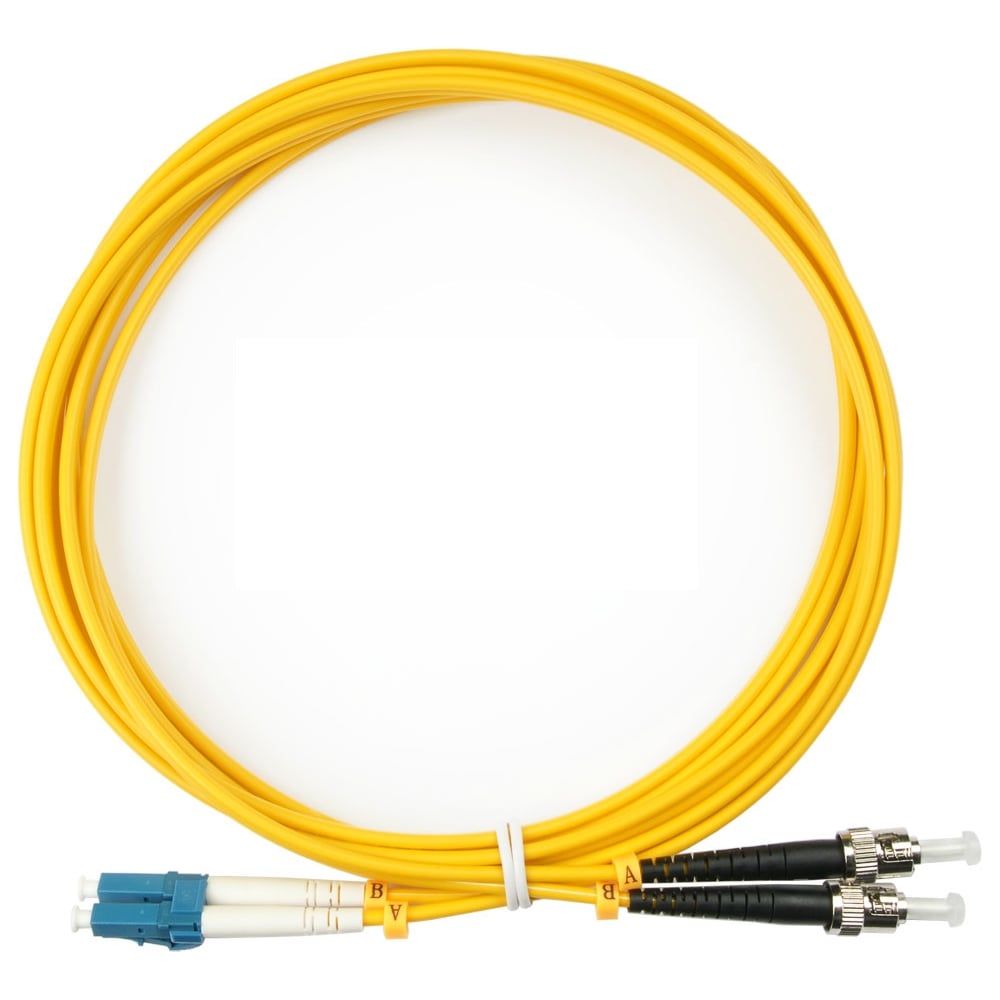 Оптический патч-корд TopLAN, дуплексный, LC/UPC-ST/UPC, SM 9/125, 100 м ...