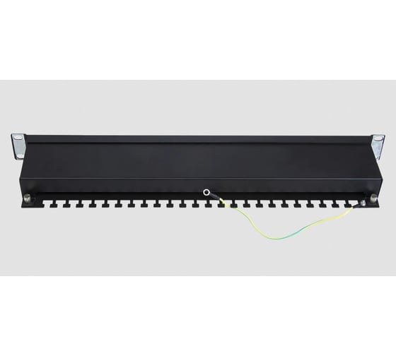 Коммутационная панель СегментЭнерго СегментЛАН Cat5e 1U, 24 порта, FTP, RJ45, черная, 12517-11119