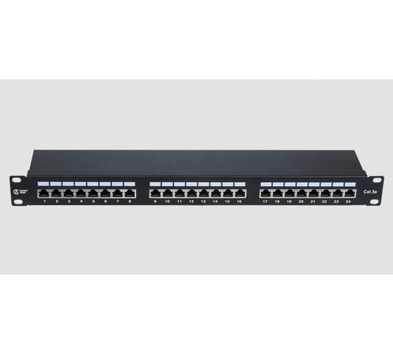 Коммутационная панель СегментЭнерго СегментЛАН Cat5e 1U, 24 порта, FTP, RJ45, черная, 12517-11119