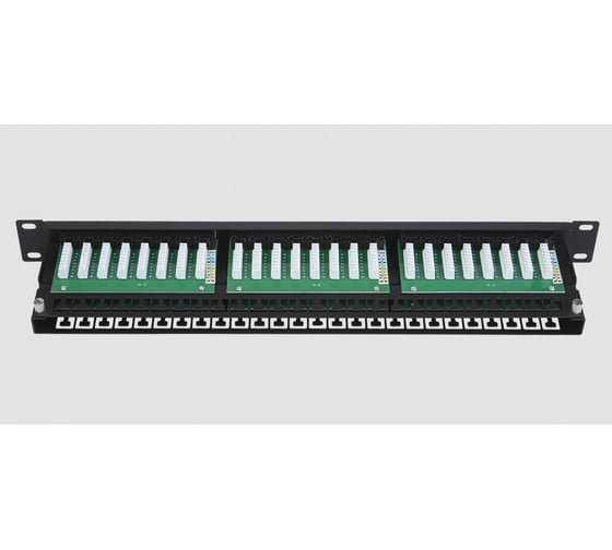 Коммутационная панель СегментЭнерго СегментЛАН Cat5e 1U, 48 портов, UTP, RJ45, черная, 12516-11114