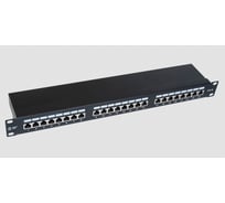 Коммутационная панель СегментЭнерго СегментЛАН Cat6 1U, 24 порта, FTP, RJ45, черная, 12617-11120
