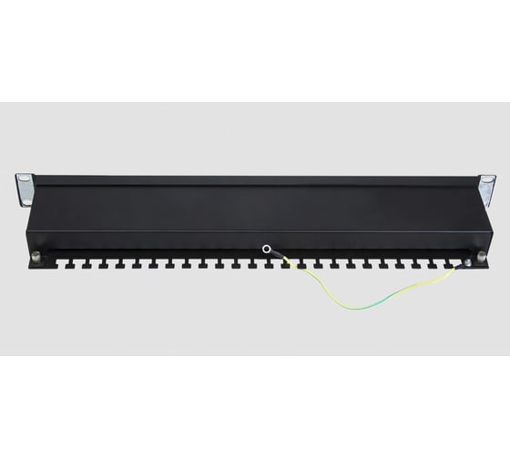 Коммутационная панель СегментЭнерго СегментЛАН Cat6 1U, 24 порта, FTP, RJ45, черная, 12617-11120