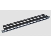 Коммутационная панель СегментЭнерго СегментЛАН Cat6 1U, 24 порта, UTP, RJ45, черная, 12616-11116