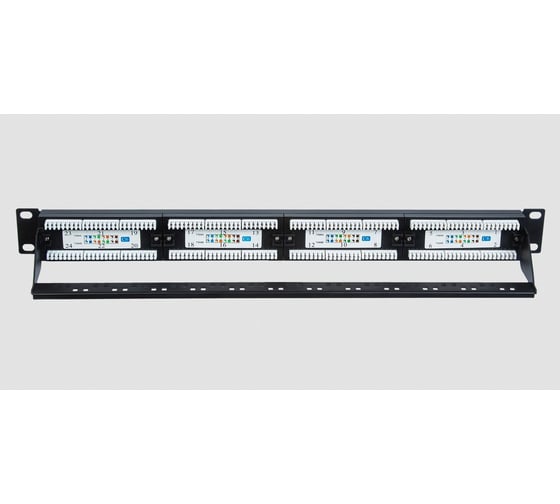 Коммутационная панель СегментЭнерго СегментЛАН Cat6 1U, 24 порта, UTP, RJ45, черная, 12616-11116