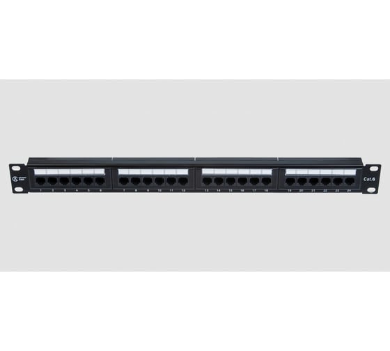 Коммутационная панель СегментЭнерго СегментЛАН Cat6 1U, 24 порта, UTP, RJ45, черная, 12616-11116