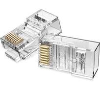 Коннектор компьютерный СегментЭнерго СегментЛАН RJ45 UTP CAT6 8Р8С (100 шт в упаковке), 13616-12138