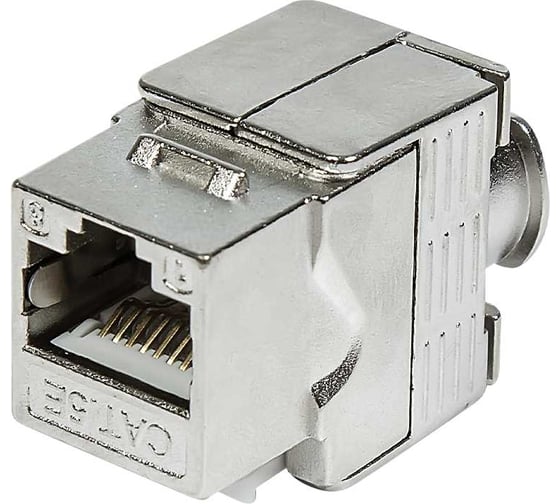 Розеточный модуль СегментЭнерго CAT5e FTP, Keystone, безинструментальный монтаж, 180 градусов, короткий, 14517-11125