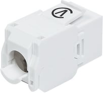 Розеточный модуль СегментЭнерго CAT5e UTP, Keystone, белый, безинструментальный монтаж, 180 градусов, 14516-11122