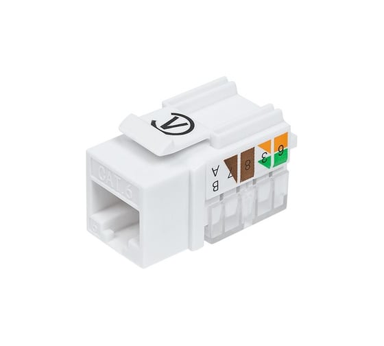 Розеточный модуль СегментЭнерго CAT6 UTP, Keystone, белый, 90 градусов, 14616-11126