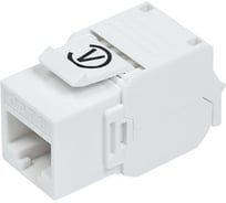 Розеточный модуль СегментЭнерго CAT6 UTP, Keystone, белый, безинструментальный монтаж, 180 градусов, 14616-11127