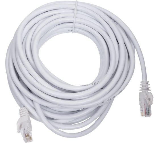 Патч-корд Ripo UTP4 Cat 6, RJ45, 10 m, белый, литой 003-300155 1