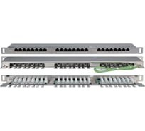 Патч-панель высокой плотности Hyperline PPHD-19-24-8P8C-C5E-SH-110D 19, 0.5U, 24 порта RJ-45, категория 5E, Dual IDC, экранированная 244077