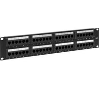 Патч-панель EKF TERACOM CS 19'' Cat.6A 1U полный экран STP 24 порта RJ-45 Dual IDC с органайзером TRCS-PPNL-6ASTP-1U24