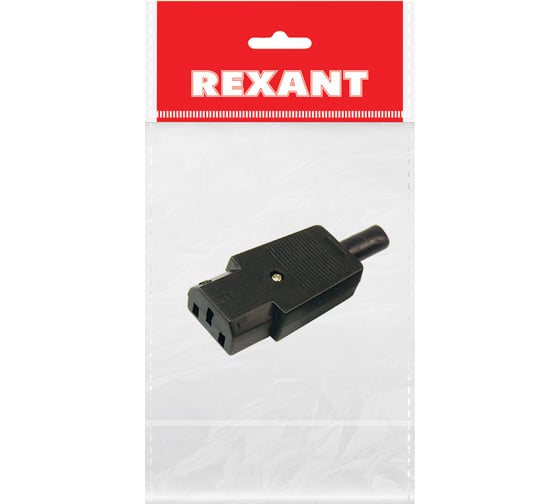 Сетевое кабельное гнездо REXANT 3PIN, 10А 11-0004-9