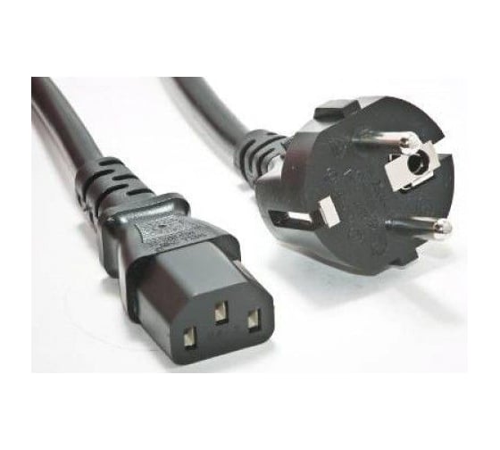 Шнур питания LANMASTER Schuko-C13, 3х0.75, 220В, 10А, 2 метра LAN-PPC-10A-2.0