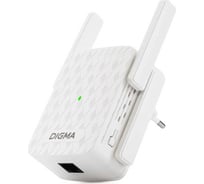 Повторитель беспроводного сигнала DIGMA D-WR310 (D-WR310V2) N300 Wi-Fi белый 1995713